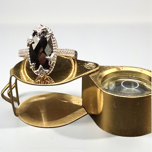 Jewelry - 🔥Black Spinel & White Zircon 6.85 ctw Celestial Ring in Rhodium Over Sterling